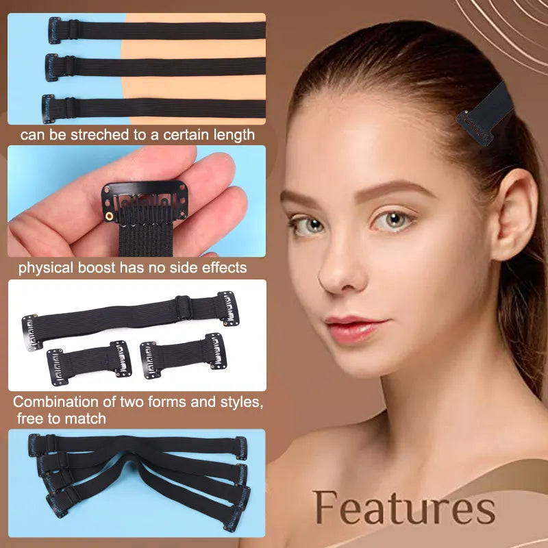 Face Lift Hair Band with Clips Invisible Facelift Stretching Straps Face Line Belt Face Slimming Bands Anti Wrinkles Makeup Tool