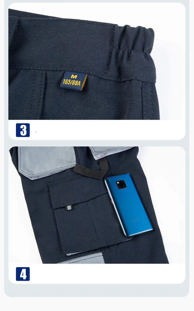 Work Trousers Working Pants For Men Cargo Pants Men Workwear Multi-pocket Outdoor Hiking Joggers Pants Functional Pockets Pants