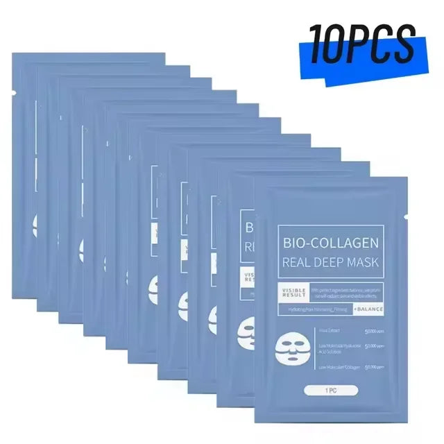 Bio-Collagen Face Mask Deep Moisturizing Overnight Mask Collagen Protein Hydrogel Soft Gel Mask Brightening Firming Skin Care