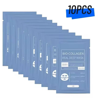 Bio-Collagen Face Mask Deep Moisturizing Overnight Mask Collagen Protein Hydrogel Soft Gel Mask Brightening Firming Skin Care