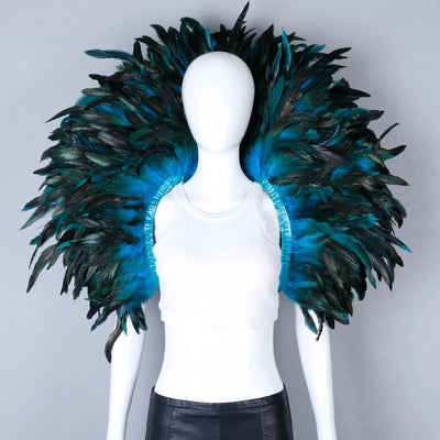 Designer Feather Scarf  (Punk, Halloween, Carnival, Masked Ball Party )Accessory