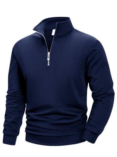 2025 Men Sweatshirts Spring Autumn Pullover Half Zipper Pullover for Male Hoody Outdoor Sweatshit Solid Color Stand Collar S-3XL