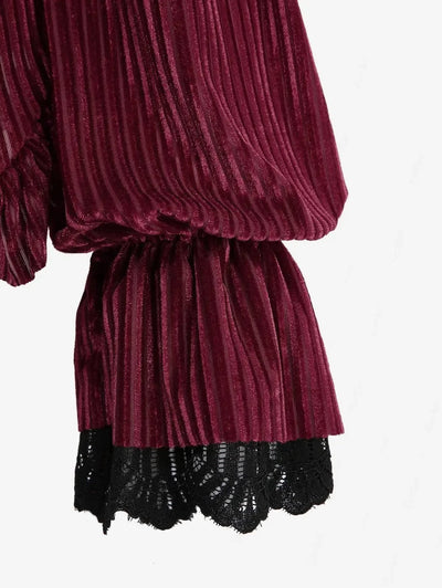 Gothic Blouse Ruffles Long Sleeves Punk Tops Women Autumn Streetwear Shirts