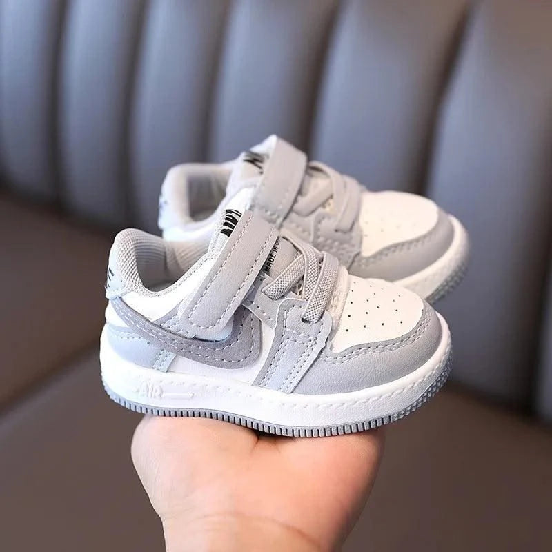 Children's Sports Shoes Boys'  Girls' Board Shoes Korean-style Boys' Baby Shoes White Sneakers Walking Shoes Comfortable  Daily