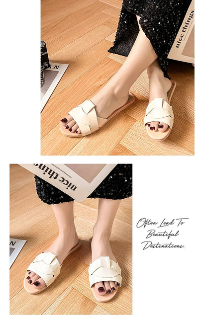 Designer Woman Flat Slippers 2025 Luxury Designer Sandals Casual Bottom Slippers Summer Women Sandals New Shoes for Women