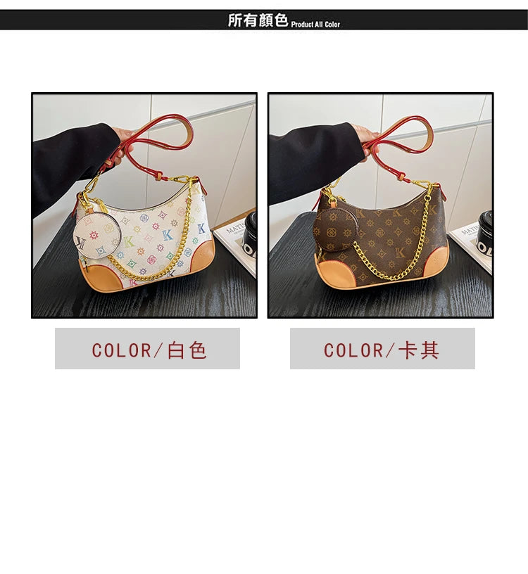 Famous Designer Elegant Handbags Leather For Women, Ladies Crossbody Shoulder Bag Classic Popular And Lightweight For Shopping