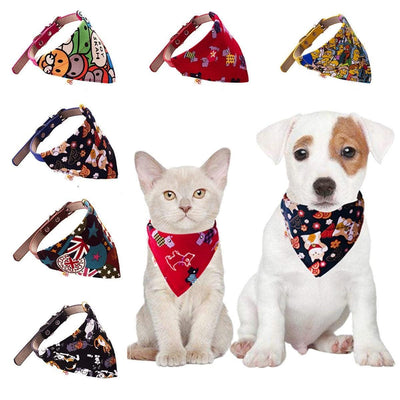 Pet  Collar Leather Scarf Adjustable