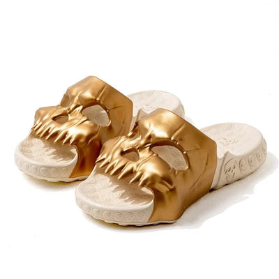 Platform Skull Slippers Demon Home Cloud Summer Beach Sandal Slides Y2k Flip Flops Men Male Soft House Shoes Flat Clapper Women