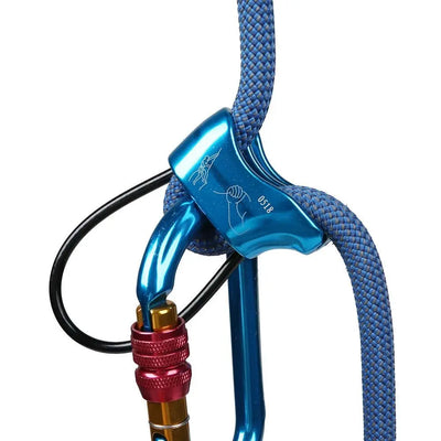 Downhill Be-lay Rappel Device Safety Ring Double Slot Rock Climbing Rappel Professional ATC Climbing Descender Mountaineering