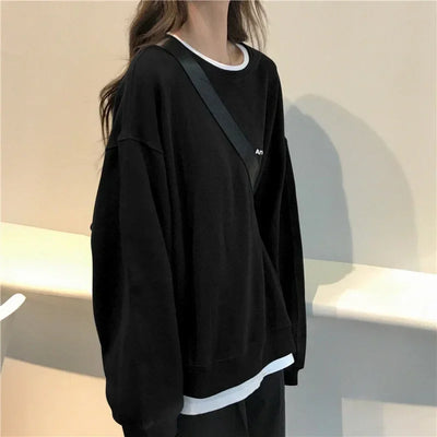 Women Sweatshirts Letter T-shirt Summer Korean Fashion Thin Chic Hoodie Shirt Long Sleeve Top Women's Loose Pullover Y2k Clothes