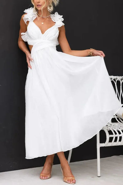 Elegant Women's Long Dresses 2025 New Summer Party White Dresses Vestido Sexys Mujer Verano Feestjurken Y2k Vestidos De Gala