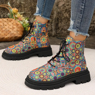 Women's Short Boots, Round Toe Thick-soled Sleeve Design, PU Upper, Simple and Versatile Style, Autumn Casual Wear Women's Boots