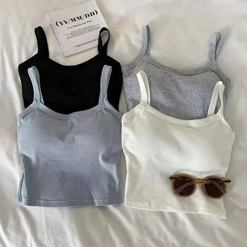 Women's Camisole Girl Basic T-shirt Vest Lingerie Bras Tube Tops Hot