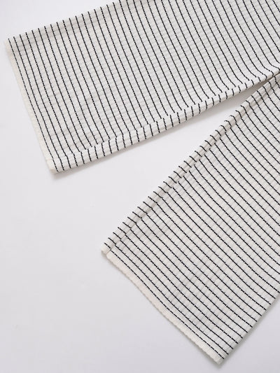 Women's clothing 2025 summer new product fashion European and American style textured striped knitted trousers
