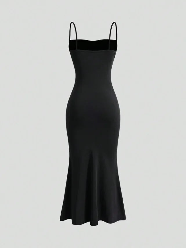Women's Dress 2025 Spring Summer Elegant Party Fitting Slim Spaghetti Strap Mermaid Hem Maxi Fashion Lady Party Dresses Vestidos