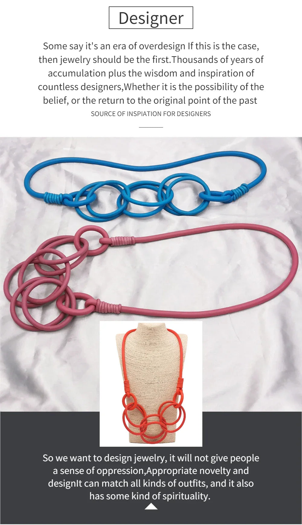 BARWODO New Rubber Chain Necklace For Women Simple Handmade Elasticity Jewelry Sweater Chains Party Accessories Luxury Necklaces
