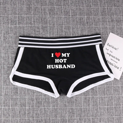 Sexy Couples Lovers Cotton Underwear I LOVE MY GIRL Men Boxer Shorts Homme Lingerie Women's Panties Cotton Underwears Boxers