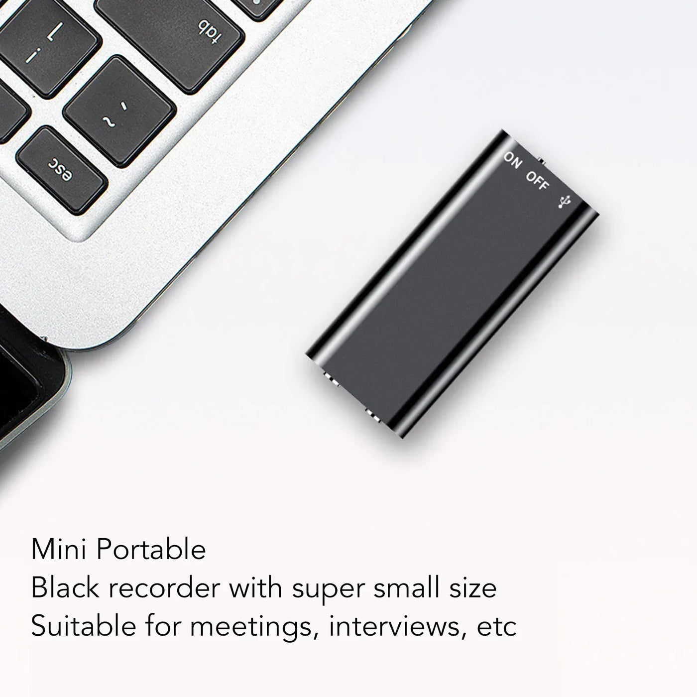 Rechargeable Recorder Voice Recorder HD Noise Reduction Voice Activated USB Charging Mini Sound Recorder for Meetings Interviews