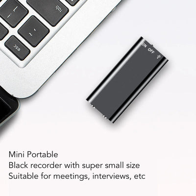 Rechargeable Recorder Voice Recorder HD Noise Reduction Voice Activated USB Charging Mini Sound Recorder for Meetings Interviews