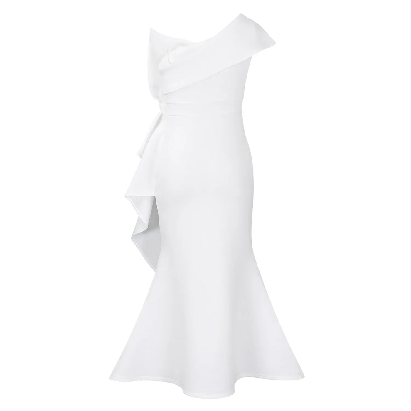Elegant Dresses for Women 2024 New One Shoulder Ruffles Mermaid Floor Length Luxury Female Birthday Party Dinner Vestidos Mujer