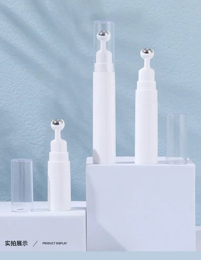 Eye Roller Massage Bottle Eye Cream Applicator with Steel Ball Empty Refillable Lotion Essential Oil Vacuum Travel Container