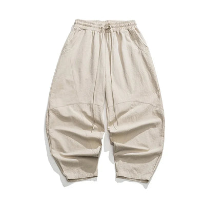 Men's Spring Loose Harem Pants Chinese Linen Oversize Sweatpants High Quality Casual Brand Male Harem Trousers