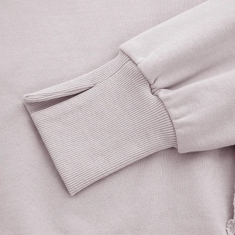 Oversized 100% Cotton Women Sweatshirts Long Sleeve Patchwork Open Side Streetwear Harajuku Pullovers Autumn Clothes For Women