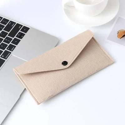 Felt Envelope Mobile Phone Bag Storage Pouch Wallet Credit Card Holder Business Change Purse Bag Thin Wallet Card Holde