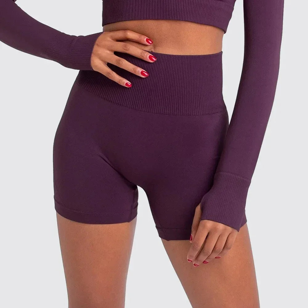WAREBALL Sports Shorts For Women Cycling Jogging Fitness High Waist Booty Push Up Gym Shorts Female Tight Leggings Yoga Clothing