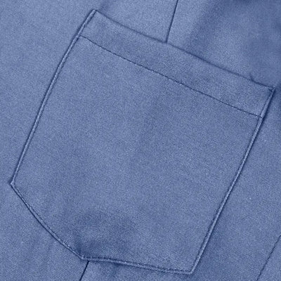 Women Denim Dress Elegant Denim Dress with Ruffle Hem Patch Pockets Women's A-line High Waist Long Dress for Casual or Formal