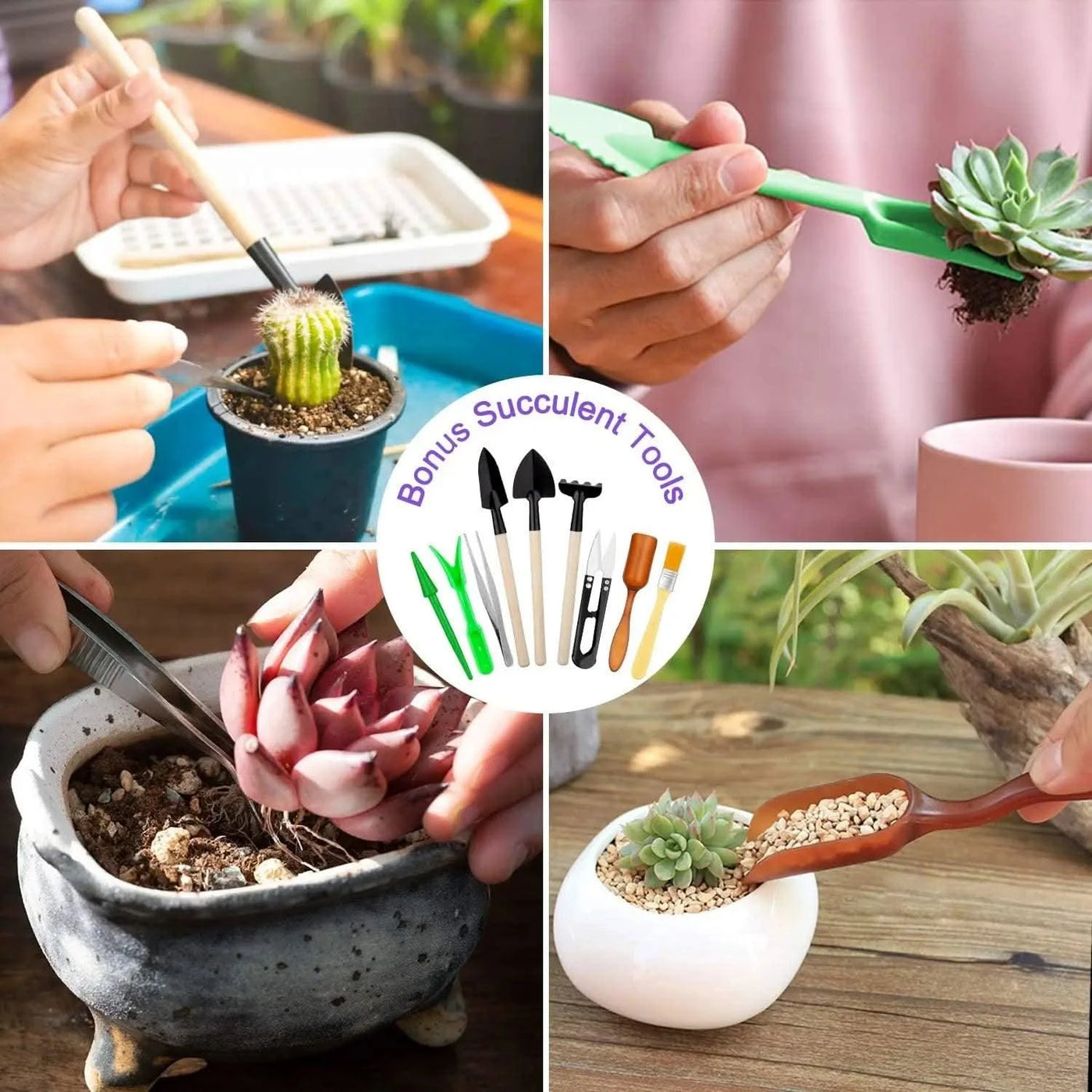 Garden Tools Set 83 Pieces, Succulent Tools Set Included, Heavy Duty Aluminum Gardening Tools for Gardening, Storage Tote Bag