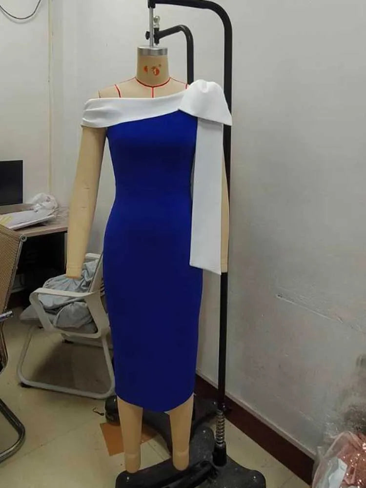 Womens Summer Beautiful Sexy Dresses Mid-length Elegant Lady Dress Highi Waist Knitted One-piece Dress Wholesale Dropshipping