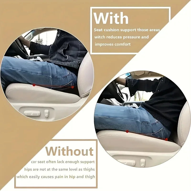 Car Seat Cushion, 2 in 1 Memory Foam Seat Pad for Sciatica and Lower Back Pain Relief, Seat Cushion for Car Seat Driver