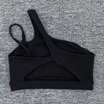 Women Shockproof Sport Bra Women's Beautiful Back Gym Sports Underwear Women Oblique Shoulder Straps Running Fitness Yoga Bra ﻿