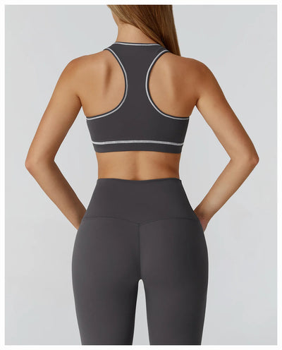 Yoga Bra Women Breathable Sports Bra Anti-Sweat Fitness Shockproof Crop Top Push Up Gym High Strength Workout Underwear