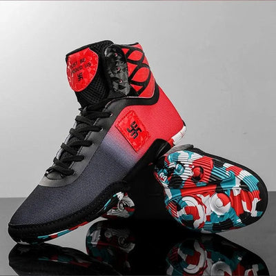 2025 New Wrestling Shoes for Men Non Slip Breathable Boxing Sneakers Wrestling Training Shoes Wear-Resisting Combat Sneakers
