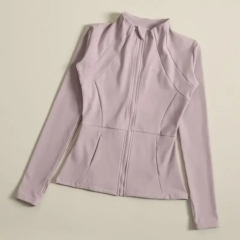 Yoga Clothes Windbreaker Sportswear Woman Running Long Sleeve Sweatshirt Sports Jackets Top Women Workout Tops Activewear