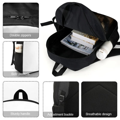 German Shepard Portrait Mochilas De Hombre Printed Zipper Backpack Book Bag Kindergarten Bag Boys 17 Inch School Backpack Bag