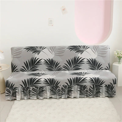 Print Armless Sofa Bed Cover With Skirts Without Armrest Elastic Folding Furniture home Decoration Bench Cover