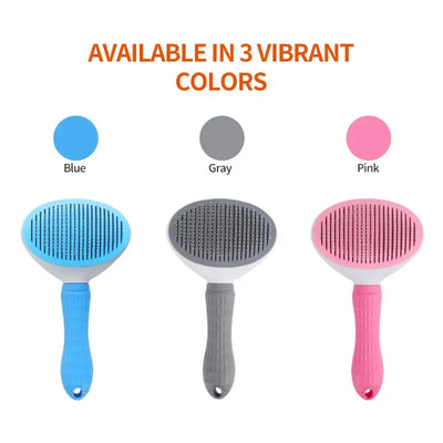 Pet Grooming Comb for Cats & Dogs, One - Click Hair Removal, Special Design, Ideal for Detangling & Shedding Control