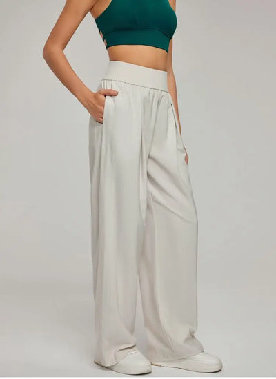 Women pants  Wide Leg High Waist Loose Trousers Summer Casual Yoga Pants  Draping Breathable Gym Lounge Pants Woman clothing