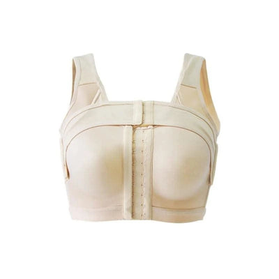 Women Post-Surgery Shaper Front Closure Bra Compression Posture Corrector Crop Top with Breast Support Band