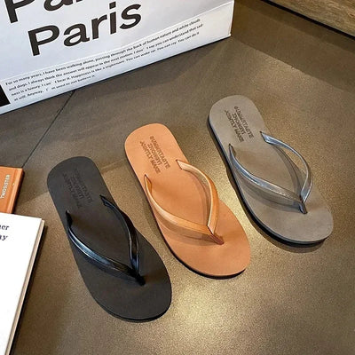 Women's Non-Slip Summer Flip Flops - Beach/Outdoor Casual Sandals, Fashion Slippers for Ladies, Comfortable Holiday Footwear
