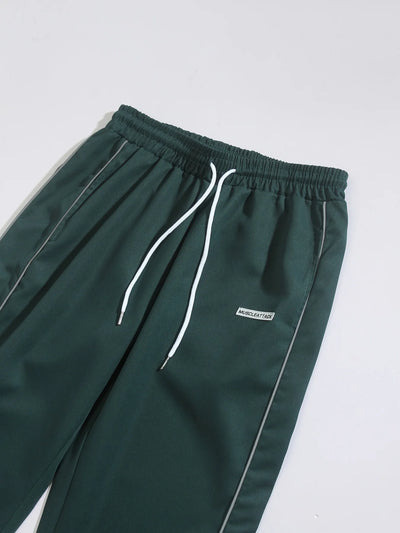 Men's New Woven Trousers High Street Trend Retro Casual Cuff Long Pants