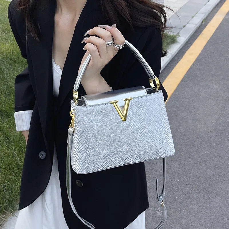 2025 New High-Sense Women's Designer Handbag - Feminine, Versatile, Large Capacity for Work & Crossbody