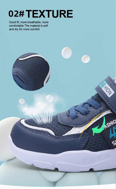 Children Casual Sports Shoes for Boys Breathable Summer Kids Hook&Loop Students Girls School Running Kids' Outdoor Sneakers