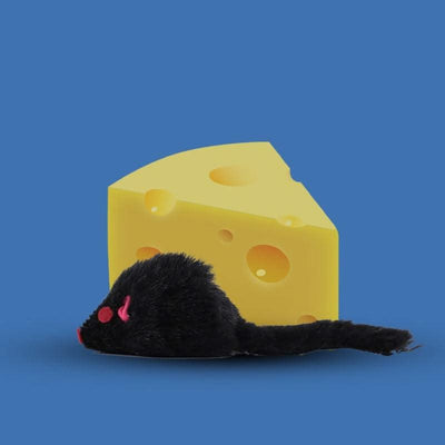 Rattle Mouse Toy for Pet Soft Plush Play Catch Kitten Interactive Mice for Indoor Cats White / Dropshipping