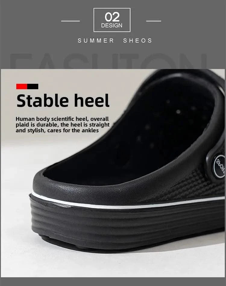 Men's Flat-Soled Clogs Are Breathable, Comfortable, Non-Slip, Wear-Resistant, Casual and Versatile, Daily Home Outing Work Shoes
