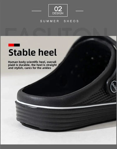 Men's Flat-Soled Clogs Are Breathable, Comfortable, Non-Slip, Wear-Resistant, Casual and Versatile, Daily Home Outing Work Shoes