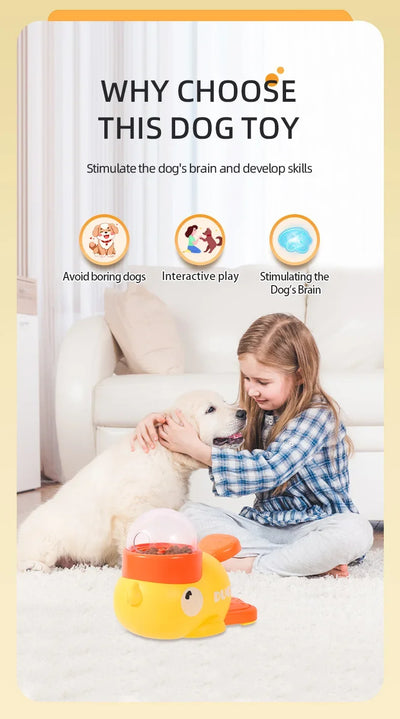 Pet Snack Feeder Dog Food Dispenser Automatic Feeder Puppy Cartoon Duck Design Used to Train Dogs Accessories Cats Cat Supplies